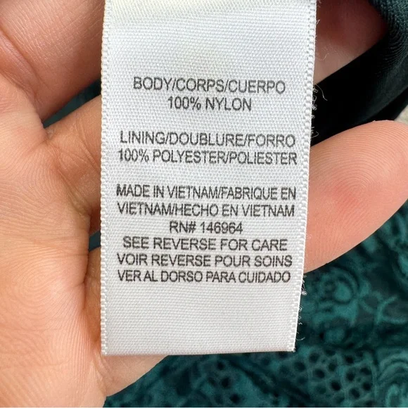 NEW Donna Ricco Hunter Teal Lace Midi Dress Size 4 - Picture 10 of 11